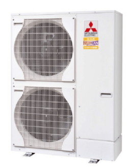 Unitate externă pompă de căldură aer-apă Mitsubishi Zubadan, trifazată, split, încălzire/răcire, INV+EVI